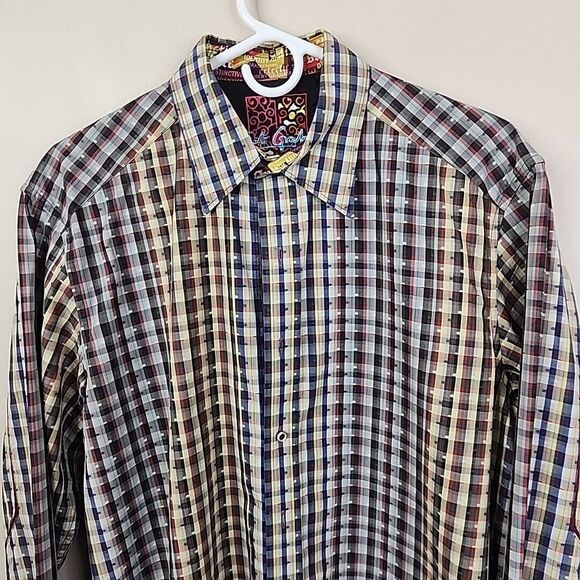 Robert Graham Eclectic Multi-Color Swiss Dot Button Down Medium - Picture 3 of 8